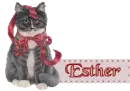 Black Cat with Bow - Esther