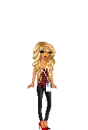 Blonde Doll With Red & Black Lipstick