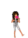 Brunette Doll Eatin Lolli