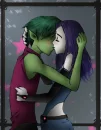 Teen Titans Raven and beast Boy