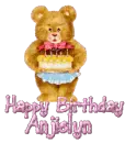 Bear with Cake - Happy Birthday Anjielyn