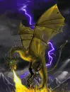 Dragon and Blue Lightening