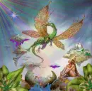 Glittered Green Dragon