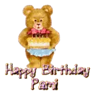 Bear with Cake - Happy Birthday Pami