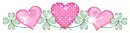 Shamrock and hearts