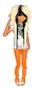 Blonde Doll Wiff Black High Lights && Orange Pants :)