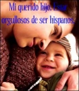 Hispanic mother and son pride