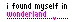 i found myself in wonderland