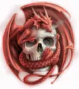 red dragon with skull ani