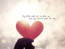 never give up on love
