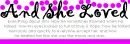 And she loved!
