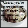 Uhura, you've interupted my song