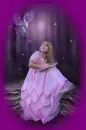 girl in pink with dragon