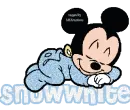 Sleeping Baby Mickey Mouse -SnowWhite-