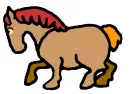 a trotting horse
