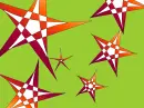 Stars in green sky