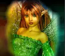Glittered Faerie in Green