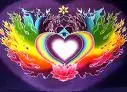 Rainbow Flames from a heart