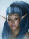 Glittered Blue Poser Elf