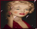 2010 COLORIZE MARILYN MONROE WITH RED BUBBLE BALLS.