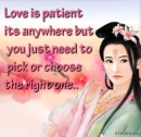Love is patient
