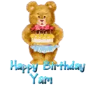 Bear with Cake - Happy Birthday Yam