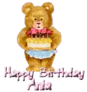 Bear with Cake - Happy Birthday Ania