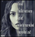 You said....