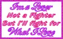 Ima Lover Not a Fighter