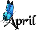 Blue Butterfly - April