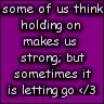 letting go