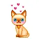 kittycat with hearts! so cute!