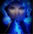 pretty woman in blue