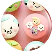 cute kawaii button