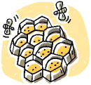 BEE MAKEING HONEY