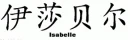 Isabelle = Chinese name