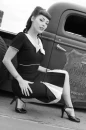 b w rock-a-billy pin up