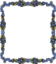 blue and gold frames