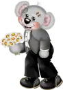 Creddy with flowers-Creddy