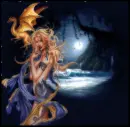 sorceress with dragon
