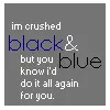black and blue