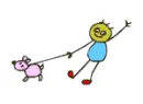 person with dog