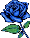 Blue Glitter Rose 