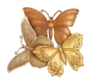 gold butterflies