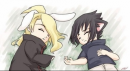 Deidara and Sasuke Chibis