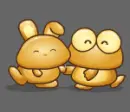BFF Bunny and Frog Statue 