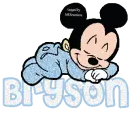 Sleeping Baby Mickey Mouse -Bryson-
