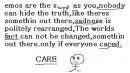 Nothing can be changed