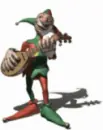jester playing guitar