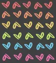 colorful hearts